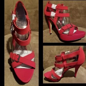 Bakers Hot Red Strap Heel